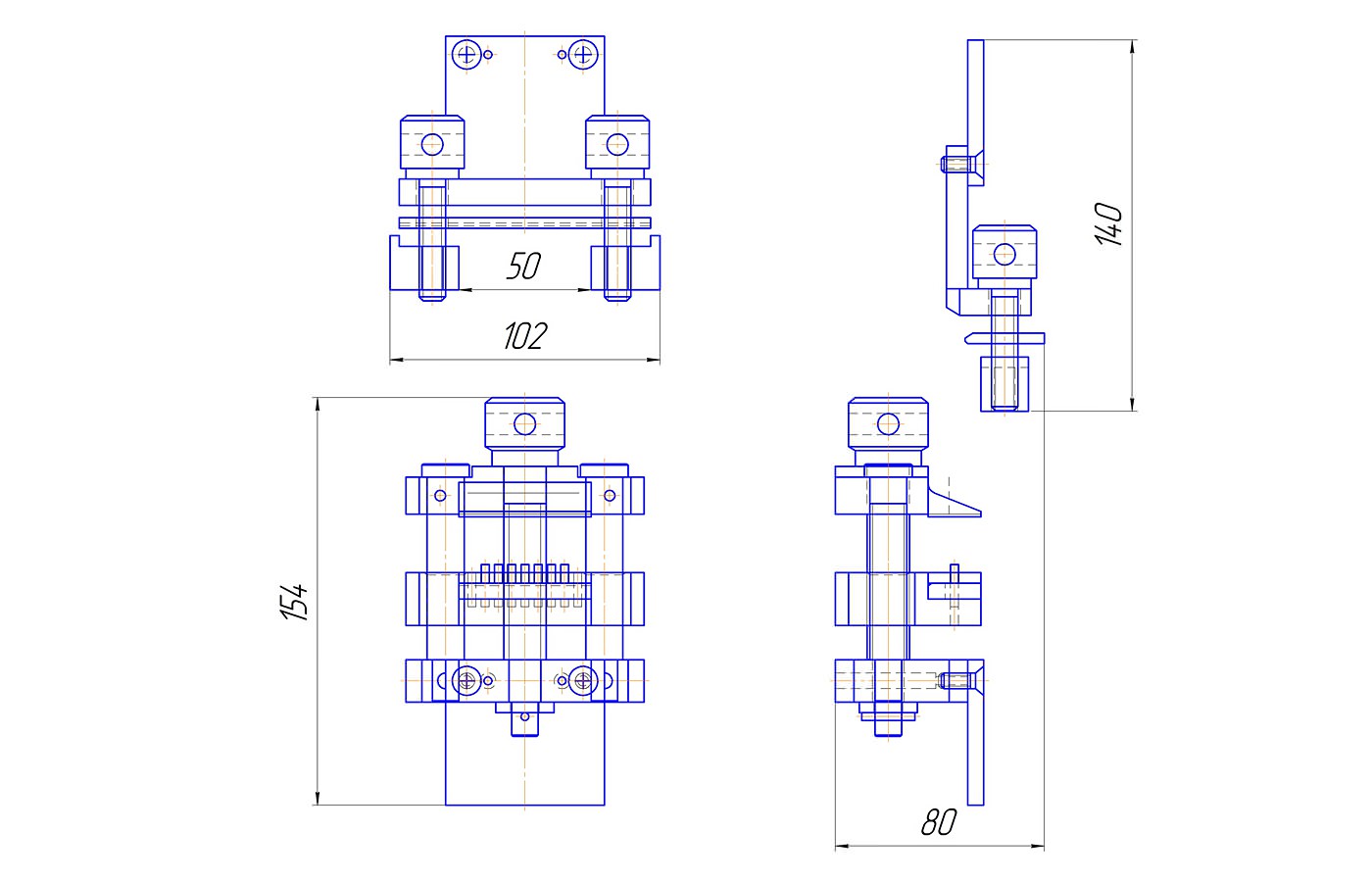 Device for determining the strength of the fastening of the welt and insole (up to 3 kN)