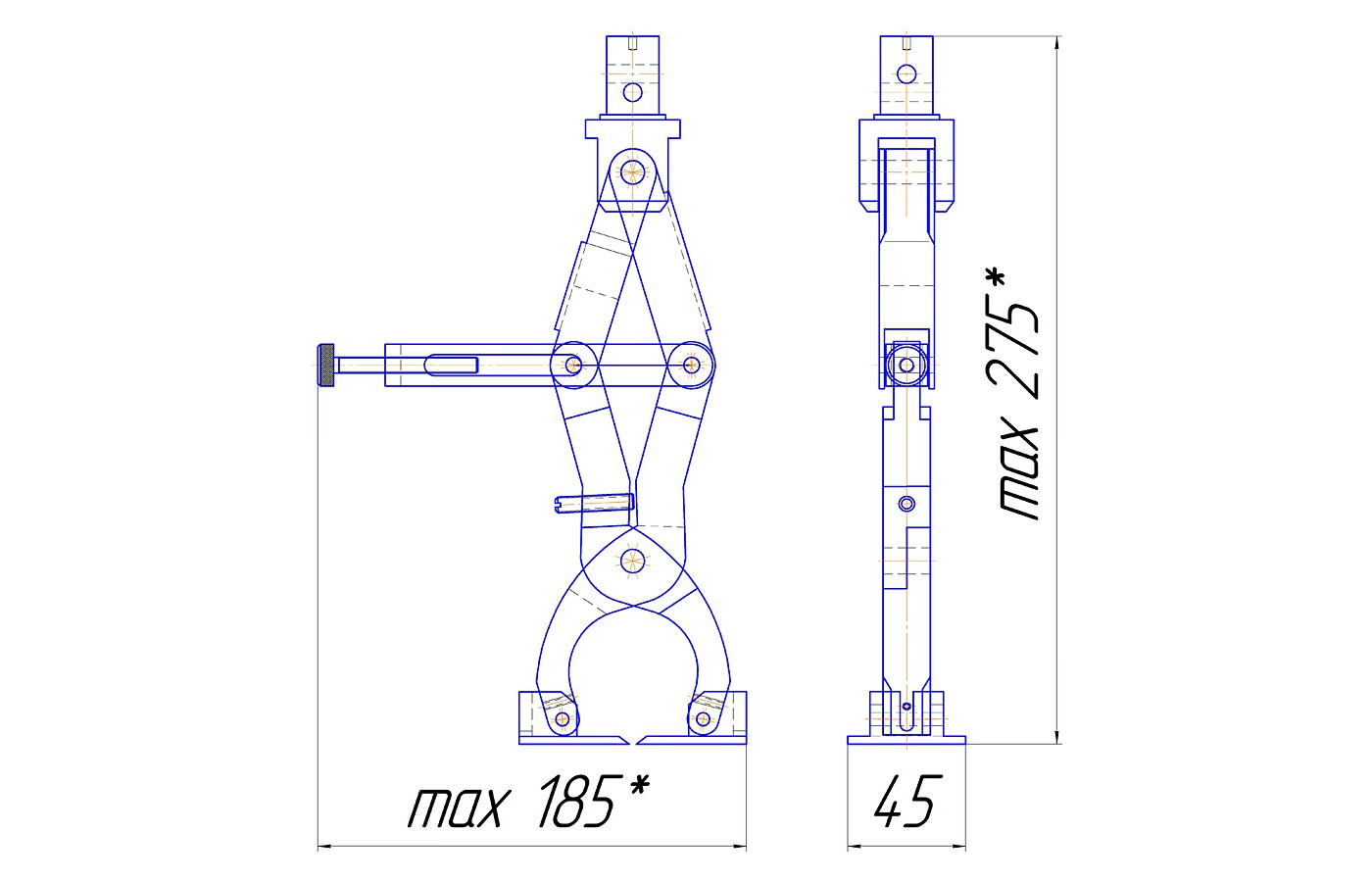 Device for testing the strength of the soles of nail, screw fastenings (up to 3 kN)