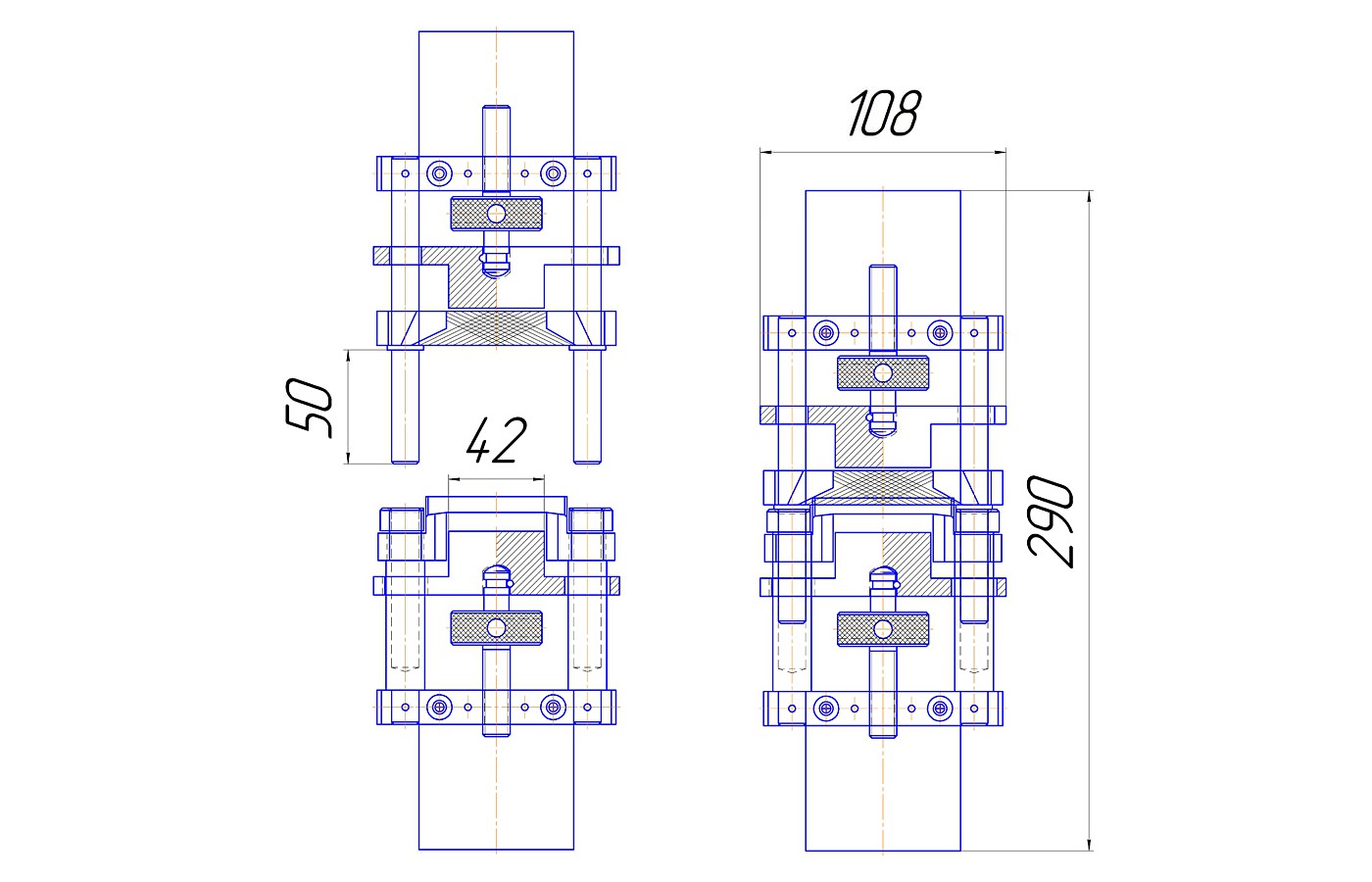 Device for determining the strength of the sole and welt fastening (up to 3 kN)