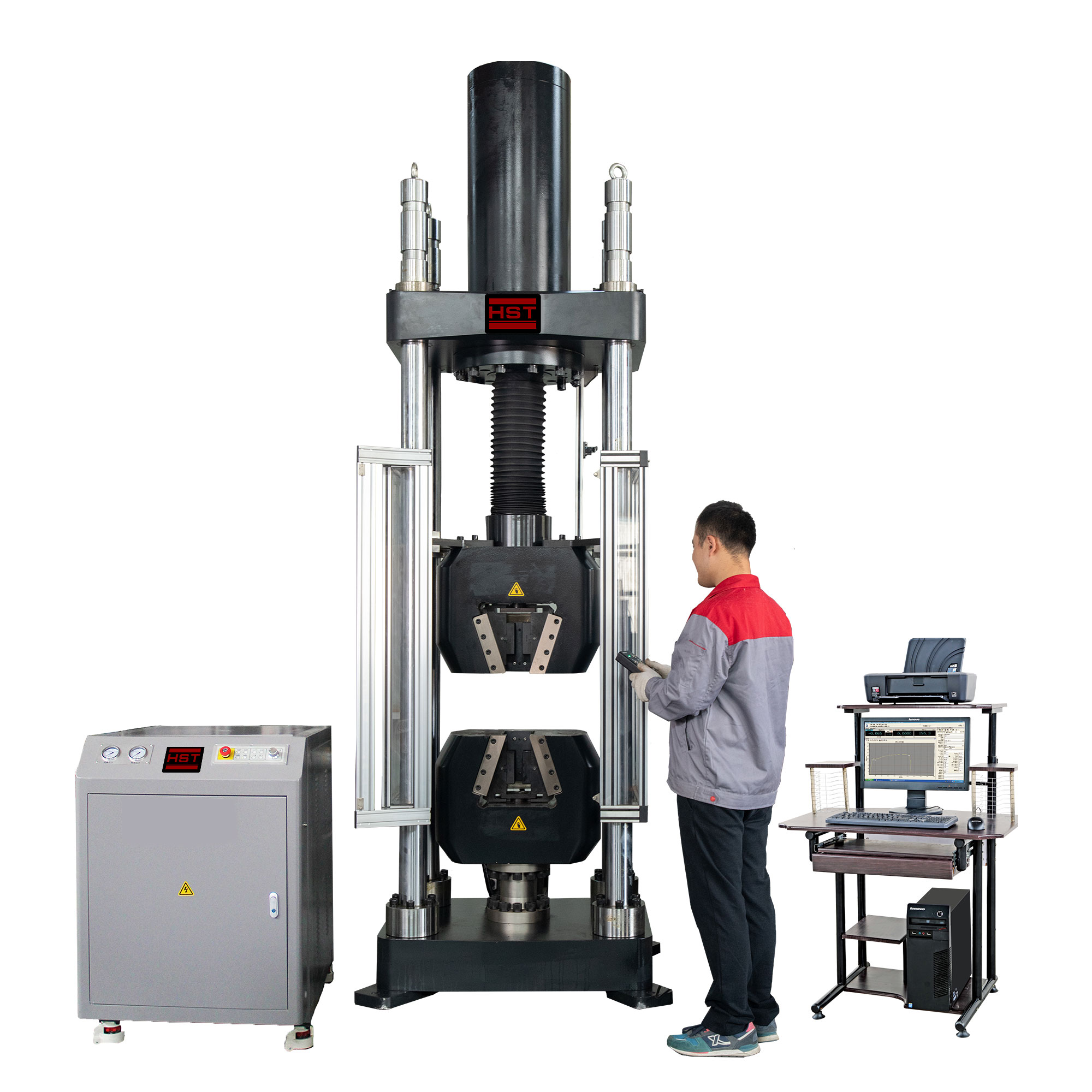 WAW-F 300 600 1000 2000 3000 KN Single Space Computerized Servo Control Hydraulic Universal Tensile Testing Machine For Elongation Tensile Test