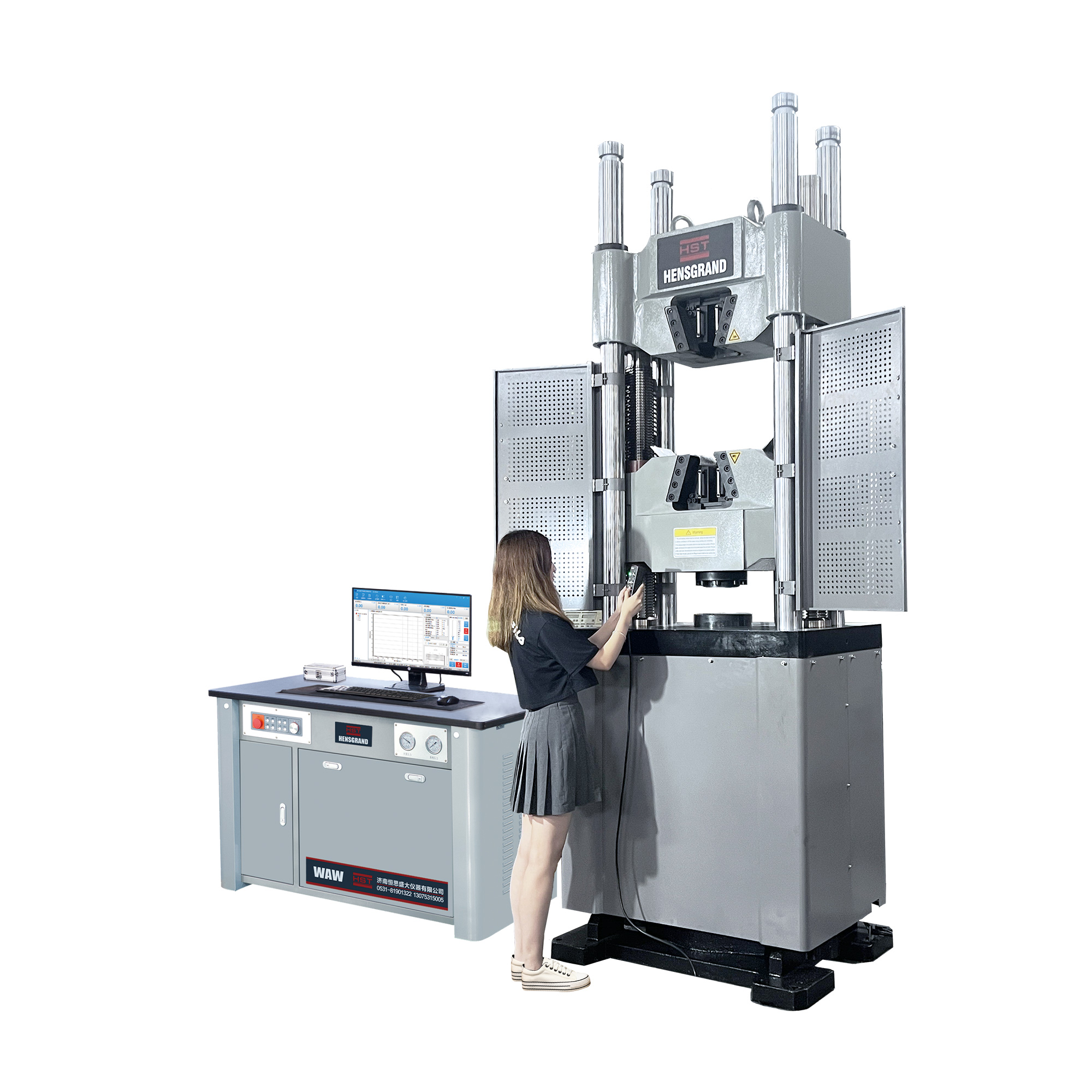 WAW-2000D 2000kN 200Ton Computer Control Electro-hydraulic Servo Universal Testing Machine