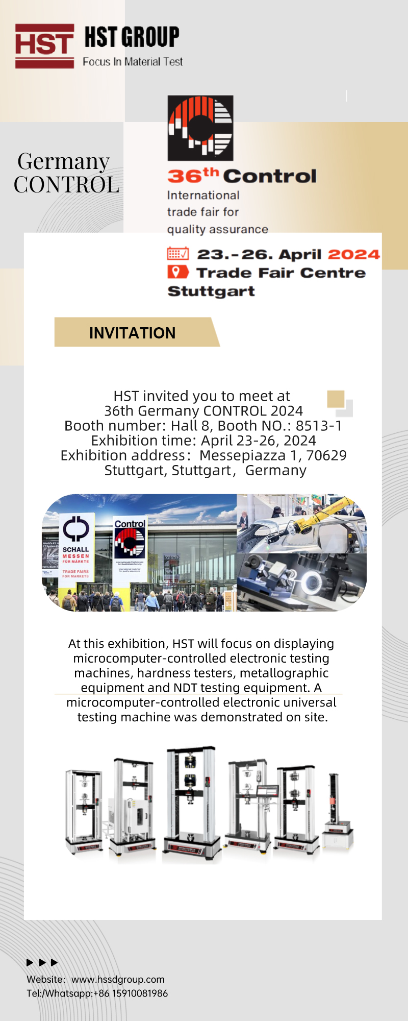 HST Group invites you to meet at 36th Germany CONTROL 2024